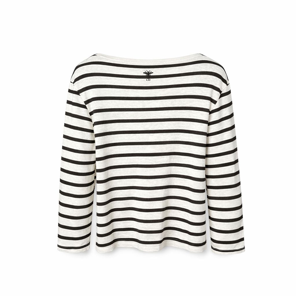 DIOR - T-SHIRT STRIPED BLACK AND WHITE SIZE M