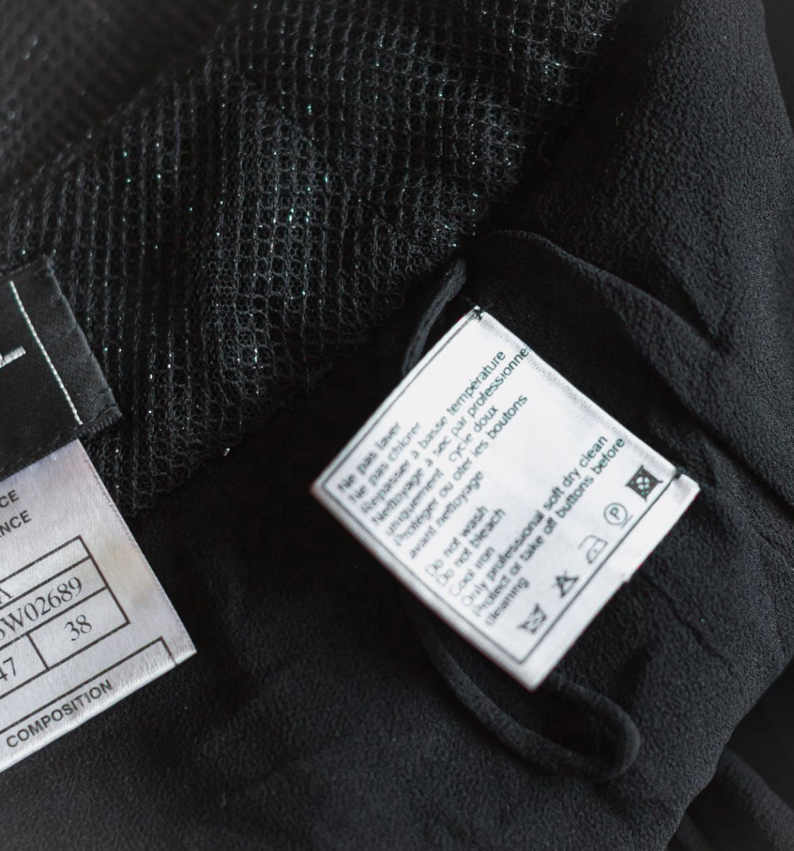 CHANEL - SKIRT MINI BLACK SIZE 38 FR