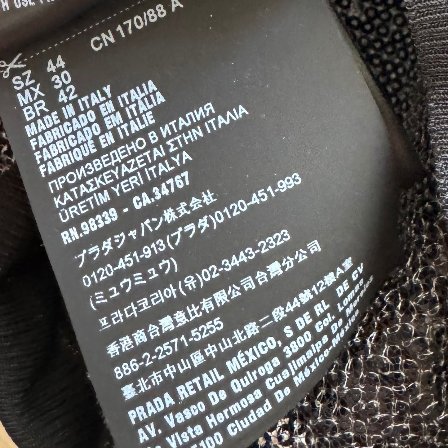 PRADA - CROP TOP BLACK SEQUIN SIZE 44 IT