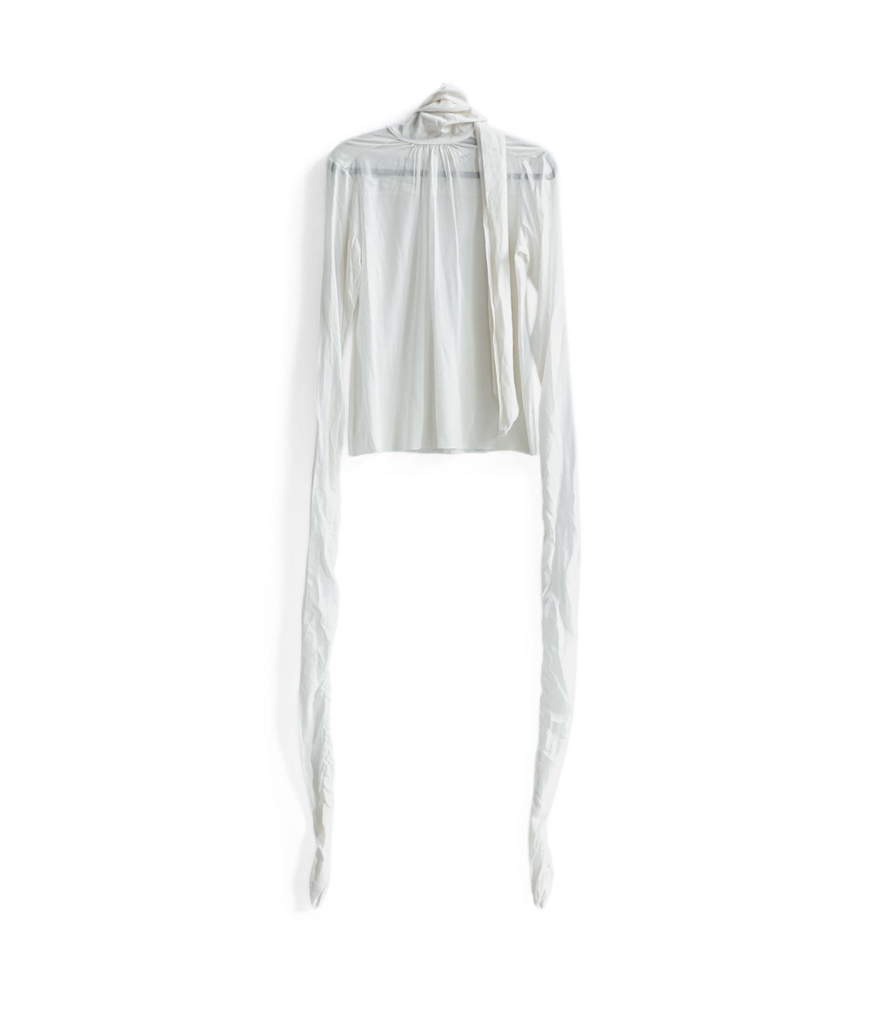 CHANEL - SHIRT LONG SLEEVES WHITE SILK SIZE 36 FR