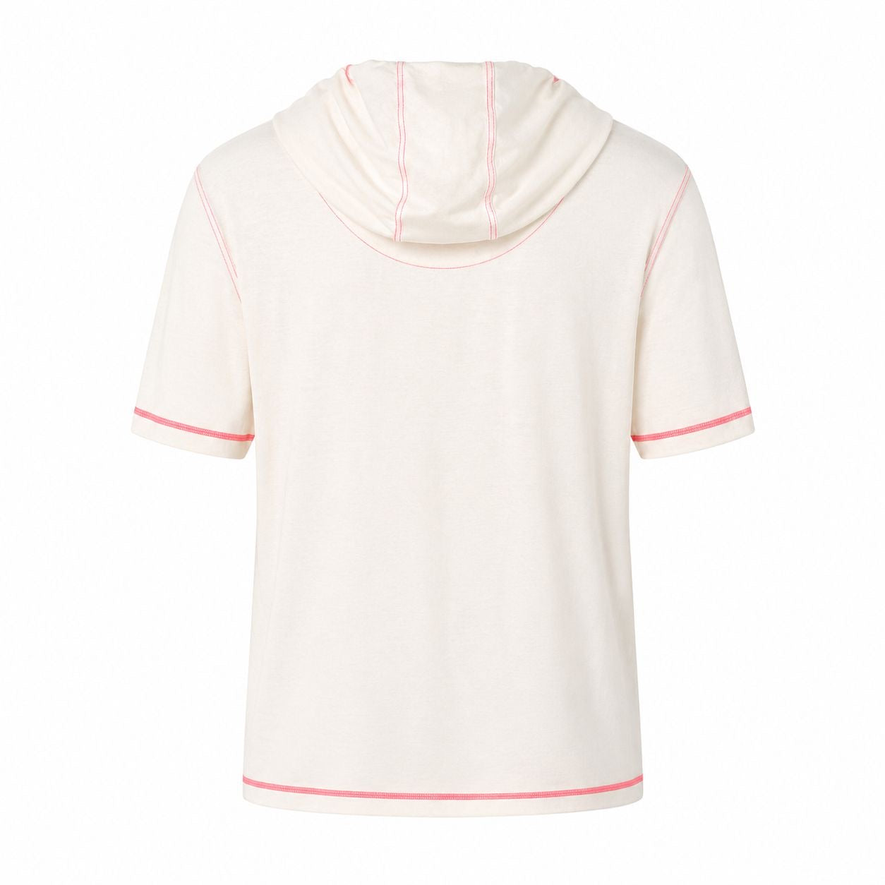 HERMÈS - T-SHIRT HOODED JUNGLE LOVE WITH FLUORESCENT ORANGE PRINT SIZE 34 FR