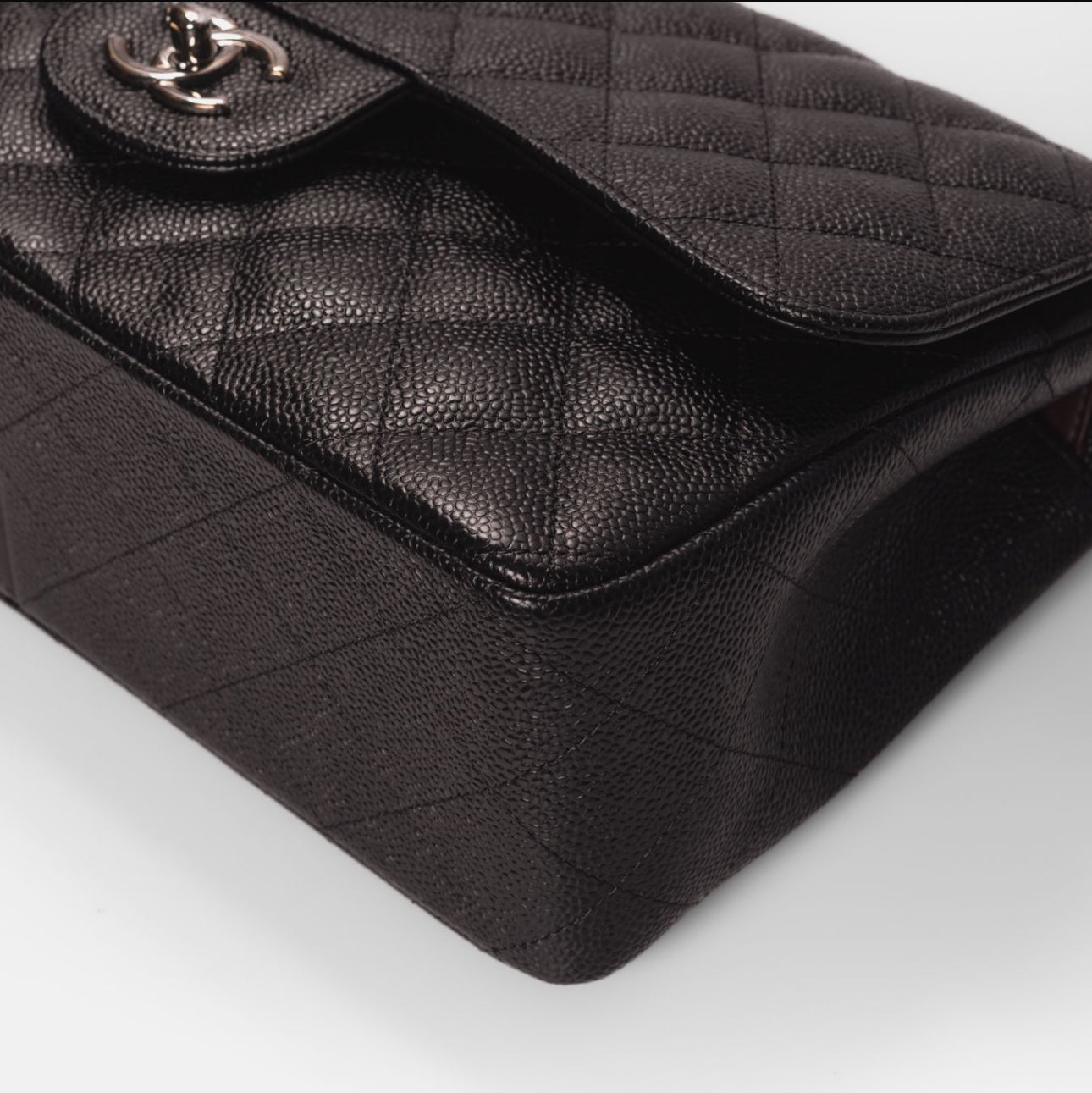 CHANEL - BAG TIMELESS LARGE BLACK CAVIAR LEATHER SILVER HARDWARE