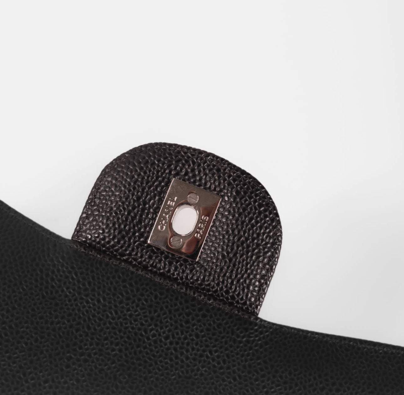 CHANEL - BAG TIMELESS LARGE BLACK CAVIAR LEATHER SILVER HARDWARE