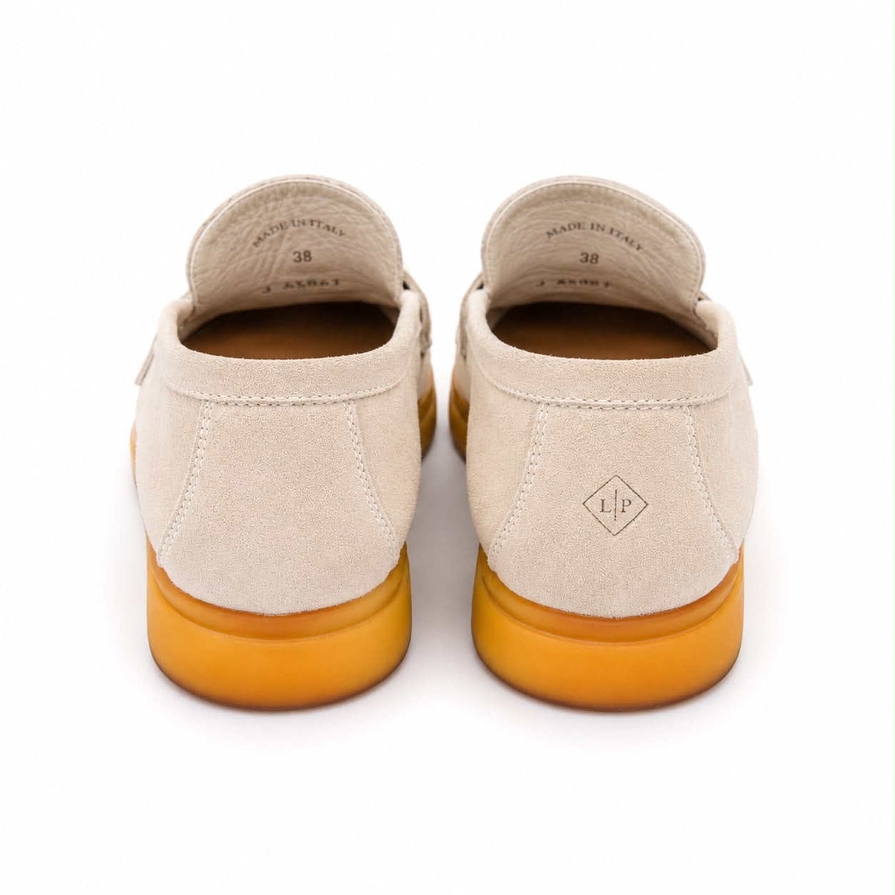 LORO PIANA - LOAFERS SUMMER WALK CHARMS SUEDE BEIGE LEATHER SIZE 38 EU