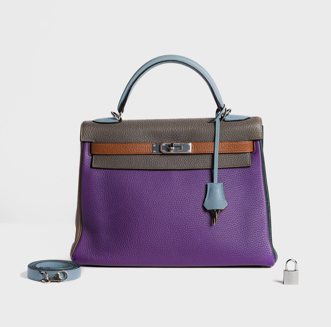 HERMÈS - BAG KELLY 32 ARLEQUIN CLEMENCE LEATHER