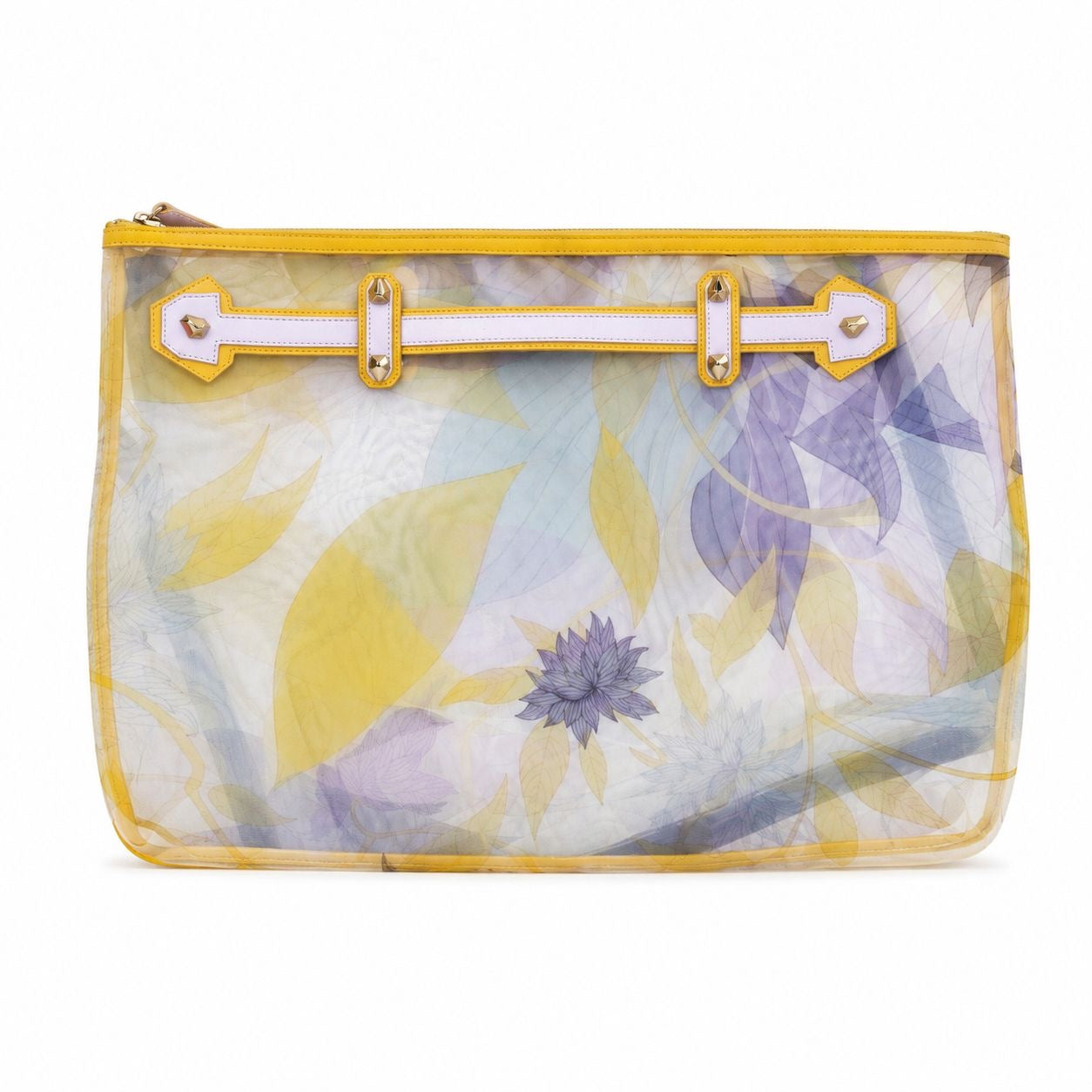EMILIO PUCCI - MAXI POUCH WITH LEATHER DETAILS MULTICOLOR