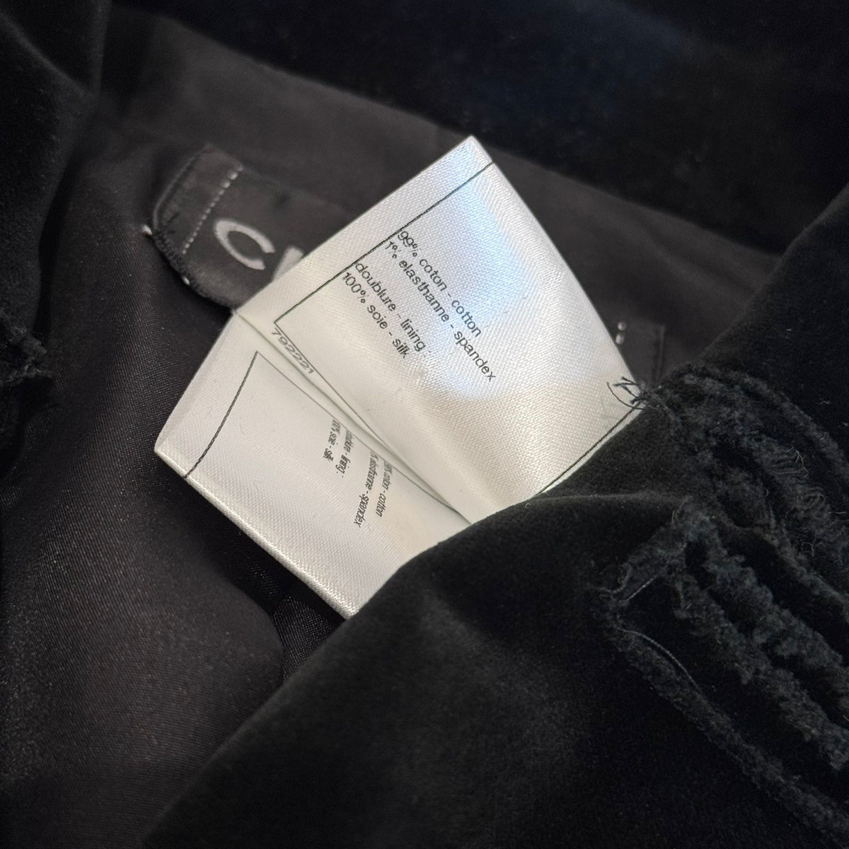 CHANEL - JACKET BLACK VELVET