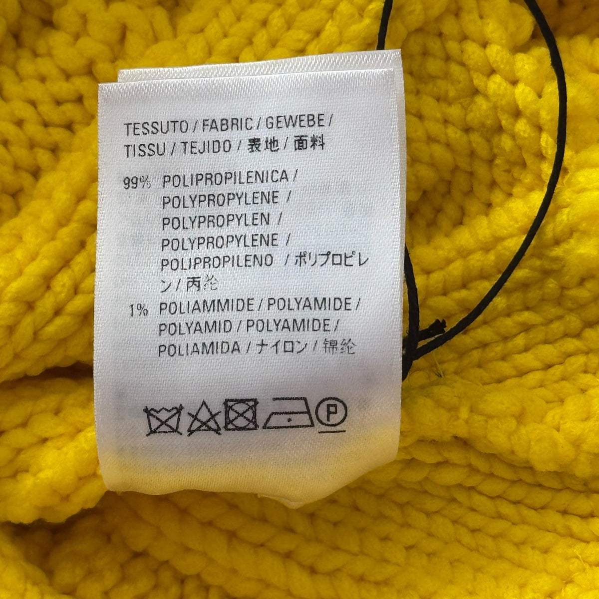BALENCIAGA – *NEW* SWEATER IN YELLOW CABLE KNIT WITH HIGH NECK SIZE XS