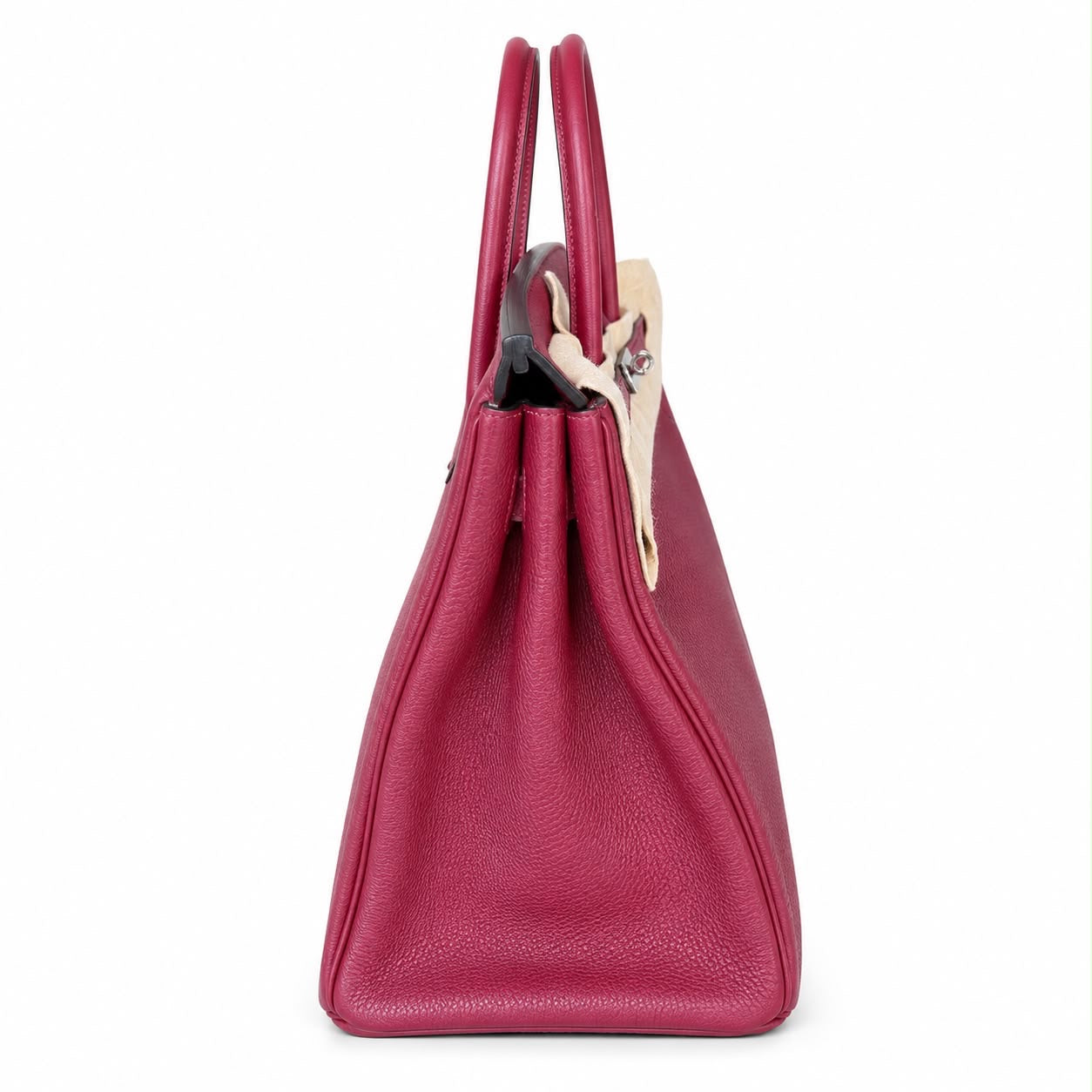 HERMÈS - BIRKIN BAG 40 ROUGE GRENADE TOGO LEATHER PALLADIUM HARDWARE