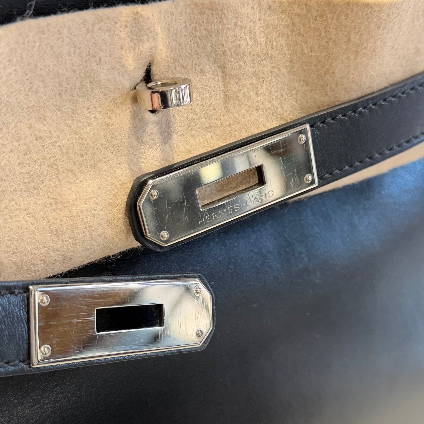 HERMÈS - *FULL SET* BIRKIN 35 BLACK BOX CALFSKIN PALLADIUM HARDWARE