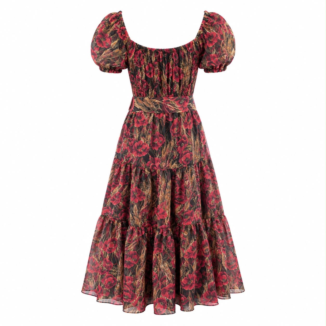 DOLCE & GABBANA - *EXCLUSIVE* MAXI DRESS POPPY PRINT SIZE 40 IT