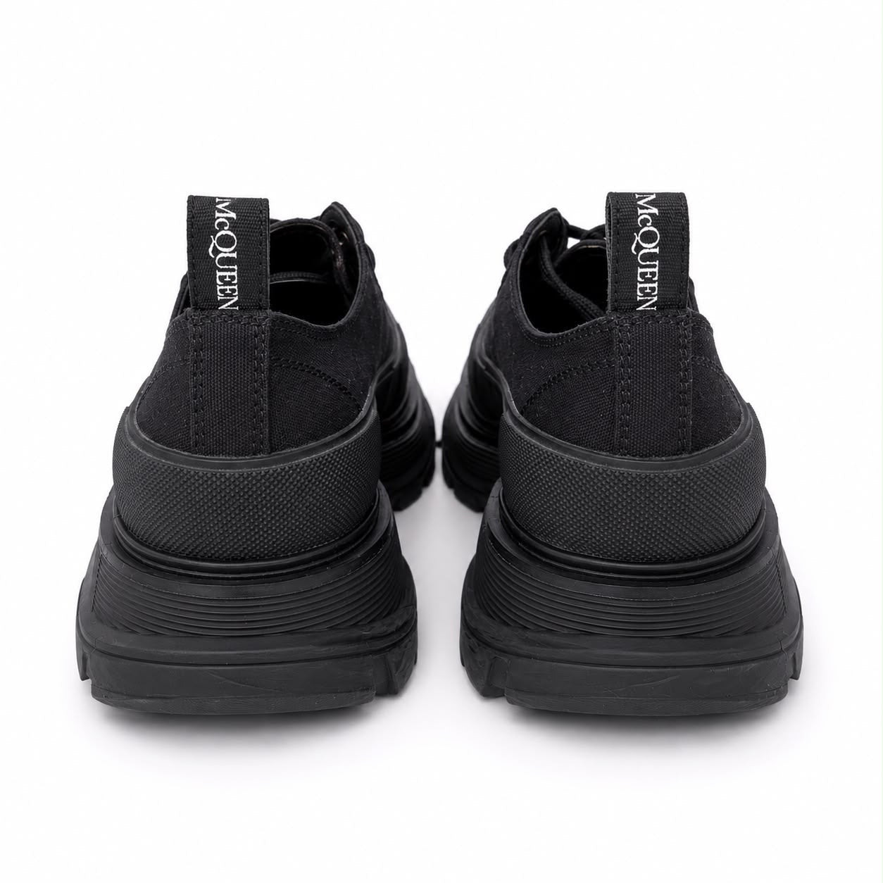 ALEXANDER MCQUEEN - SNEAKERS TREAD SLICK BLACK CANVAS SIZE 38 EU