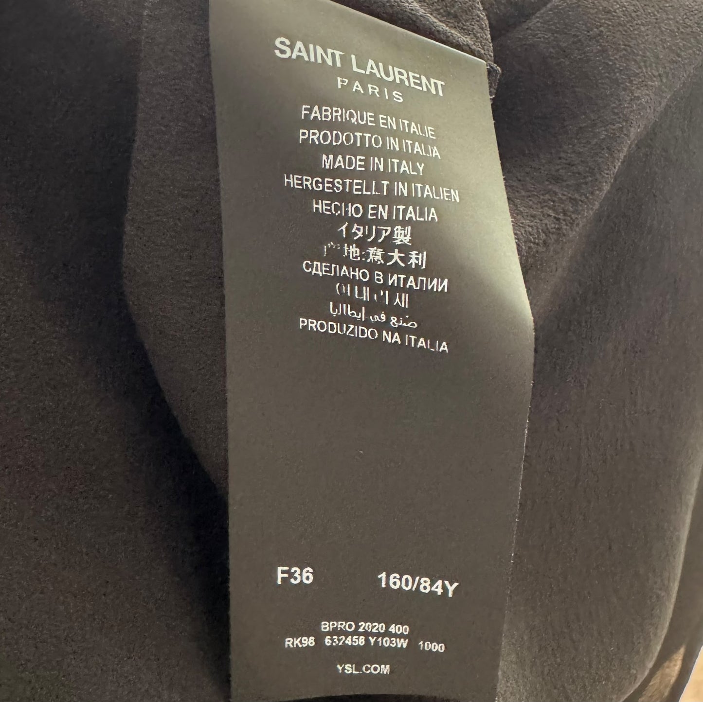SAINT LAURENT - DRESS MINI BLACK BEADED EMBELLISHMENT SIZE 36 FR