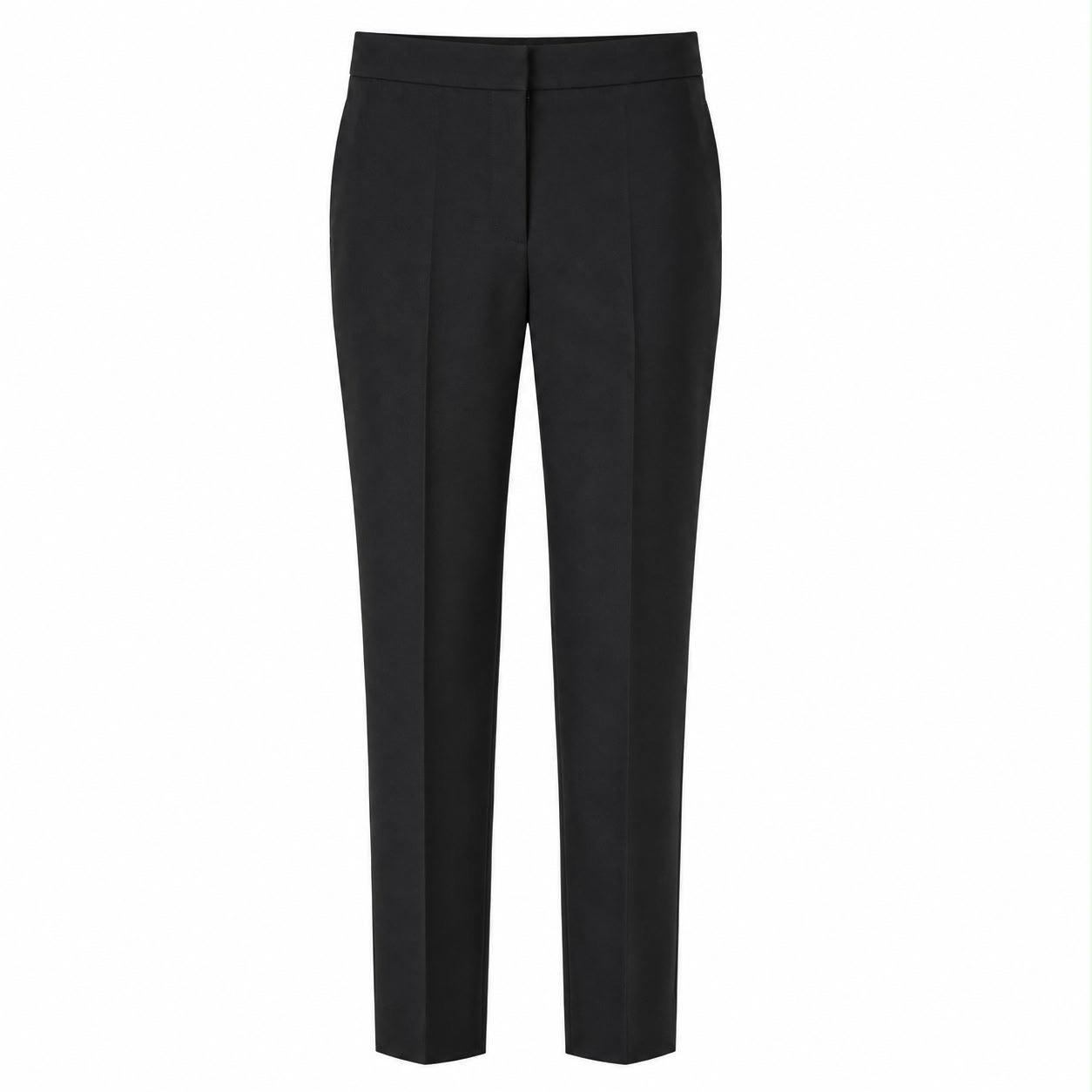 ALEXANDER MCQUEEN - SUIT BLACK WOOL JACKET WITH RUFFLE AND TROUSERS SIZE 36 FR