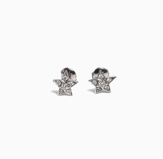 CHANEL - EARRINGS GÉODE SMALL WHITE GOLD AND DIAMONDS