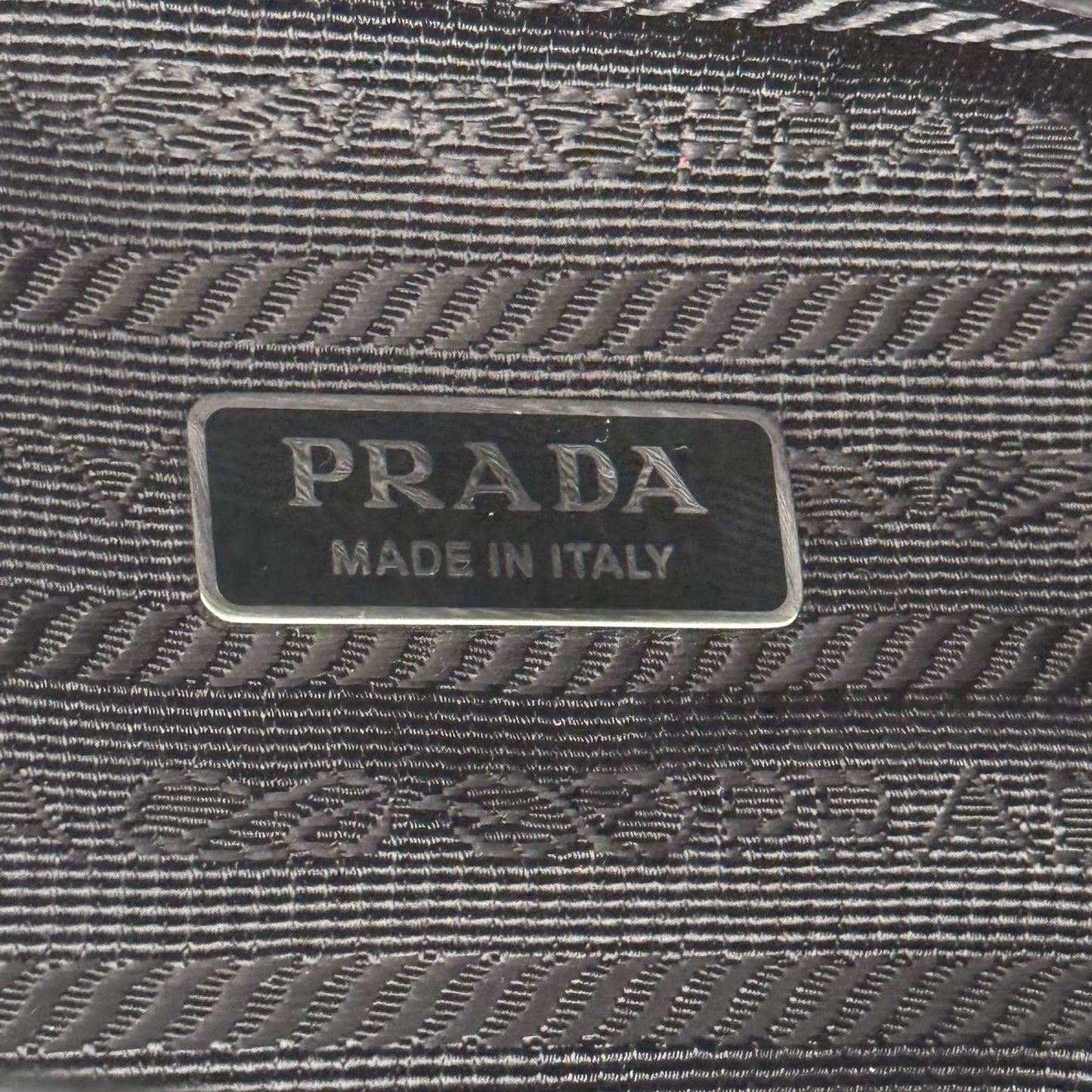 PRADA - BAG GREEN SEQUIN TRIANGLE WITH BLACK LEATHER DETAILS