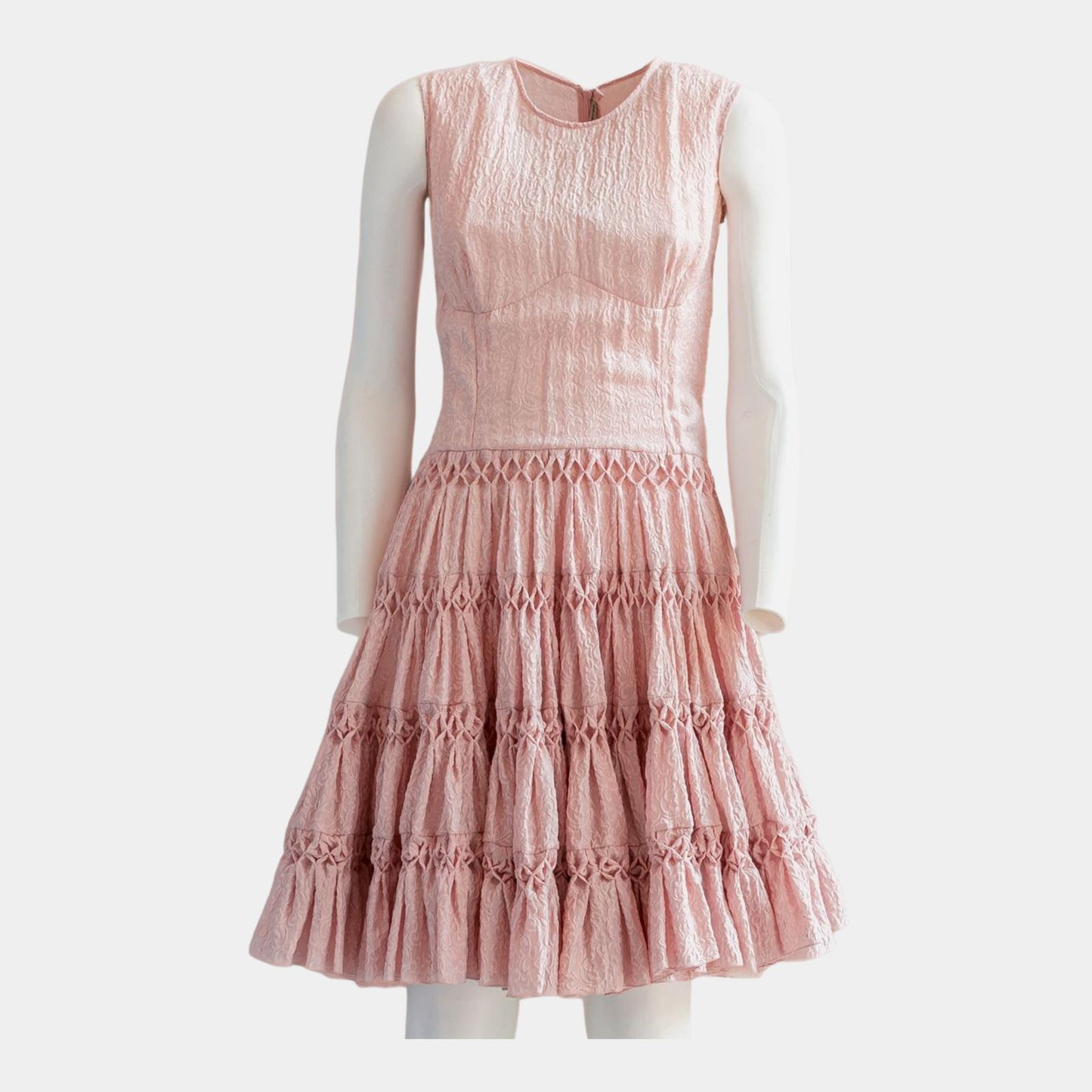 ERMANNO SCERVINO - DRESS MINI PINK SLEVELESS FLARED SIZE 38 IT