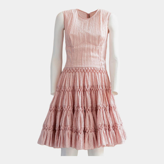 ERMANNO SCERVINO - DRESS MINI PINK SLEVELESS FLARED SIZE 38 IT