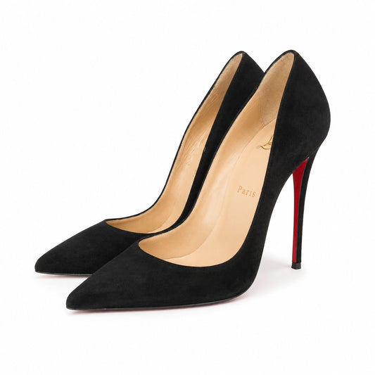 LOUBOUTIN - PUMPS SO KATE BLACK SUEDE SIZE 39 EU