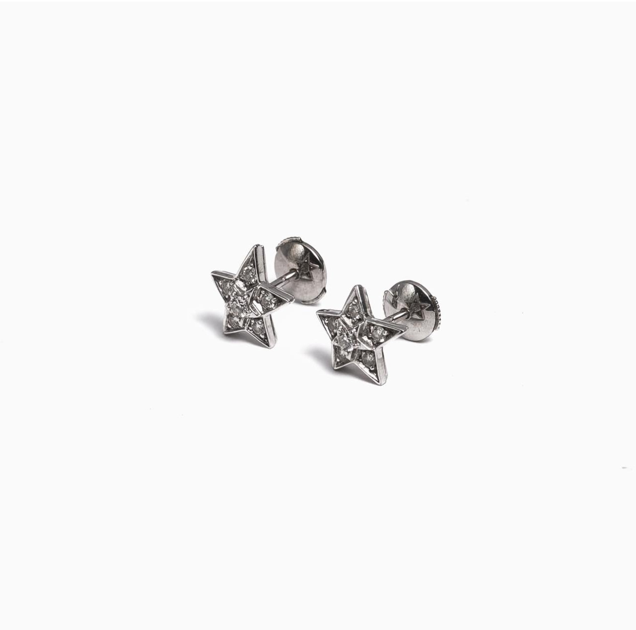 CHANEL - EARRINGS GÉODE SMALL WHITE GOLD AND DIAMONDS