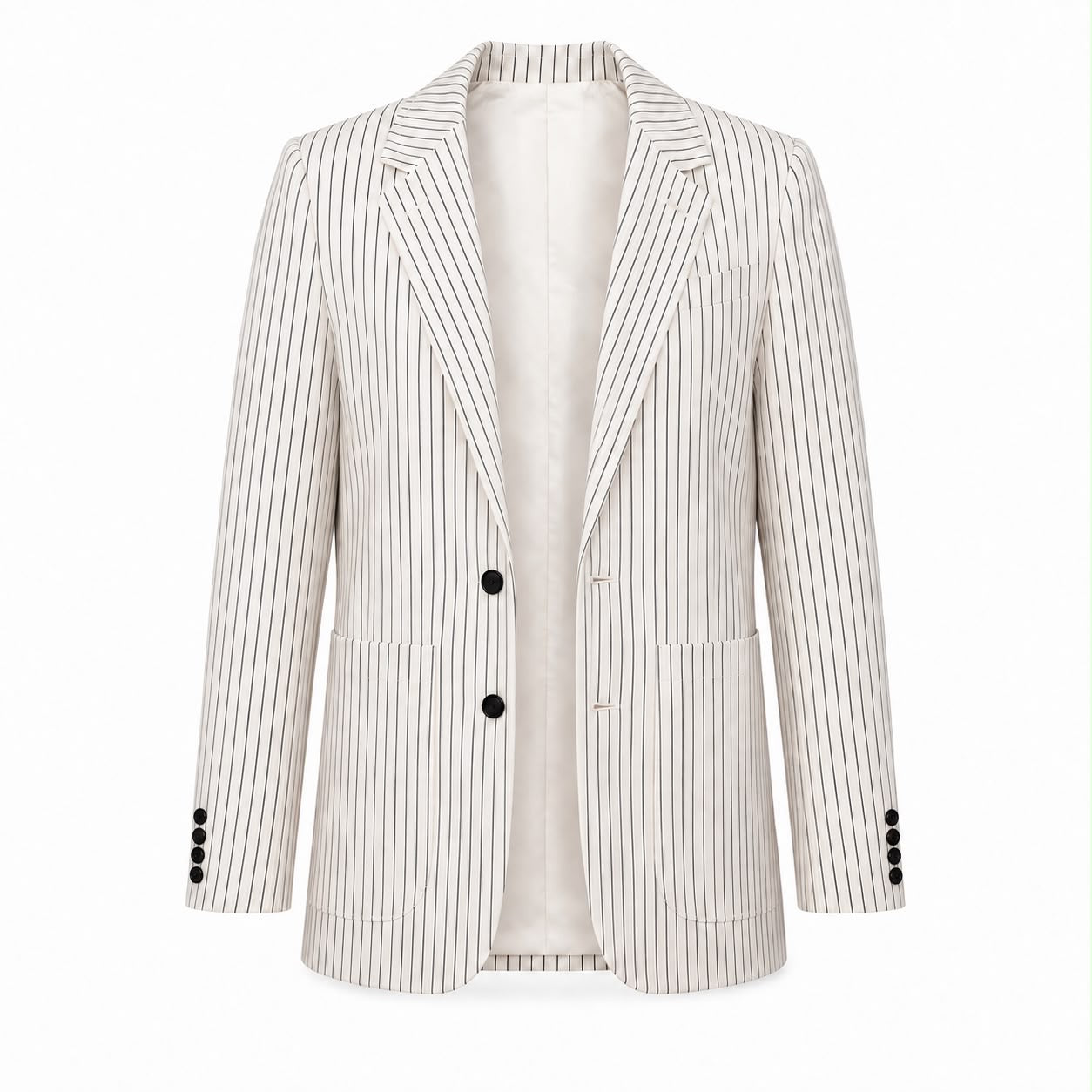 CELINE - SET BLAZER & TROUSERS WHITE/BLACK STRIPED SIZE 34/36 FR