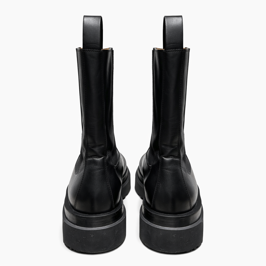 BOTTEGA VENETA - BOOTS BLACK CALFSKIN SIZE 40 EU