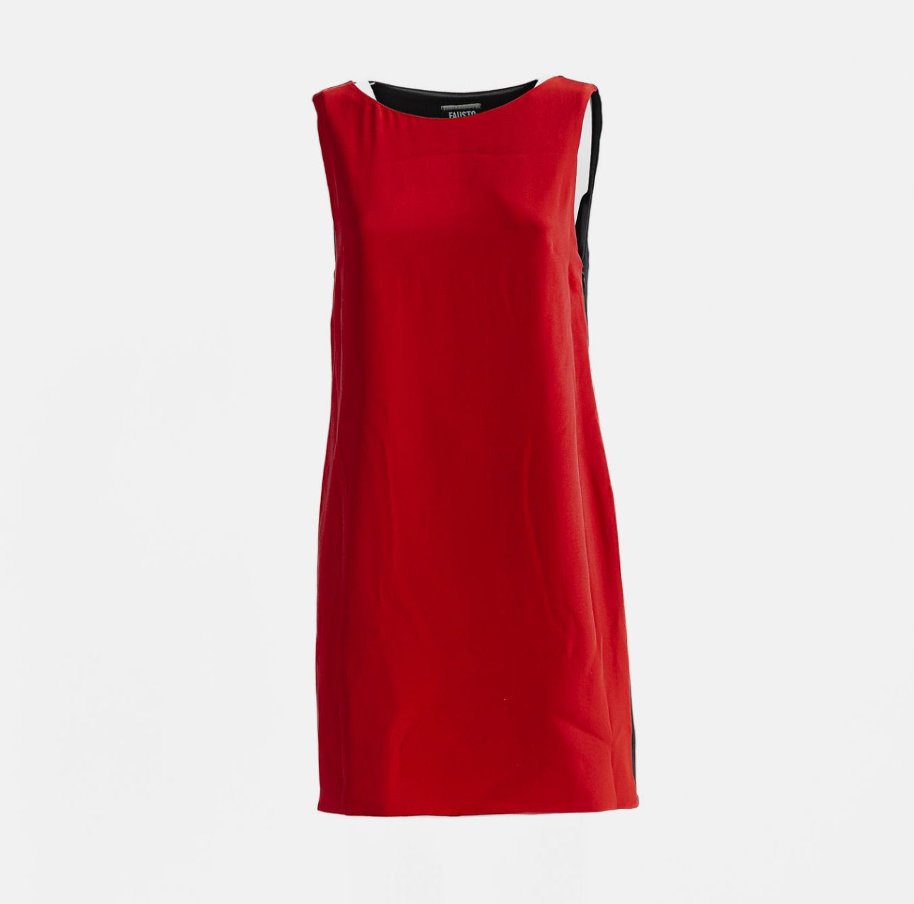 FAUSTO PUGLISI - DRESS MINI RED & BLACK SIZE 40 IT