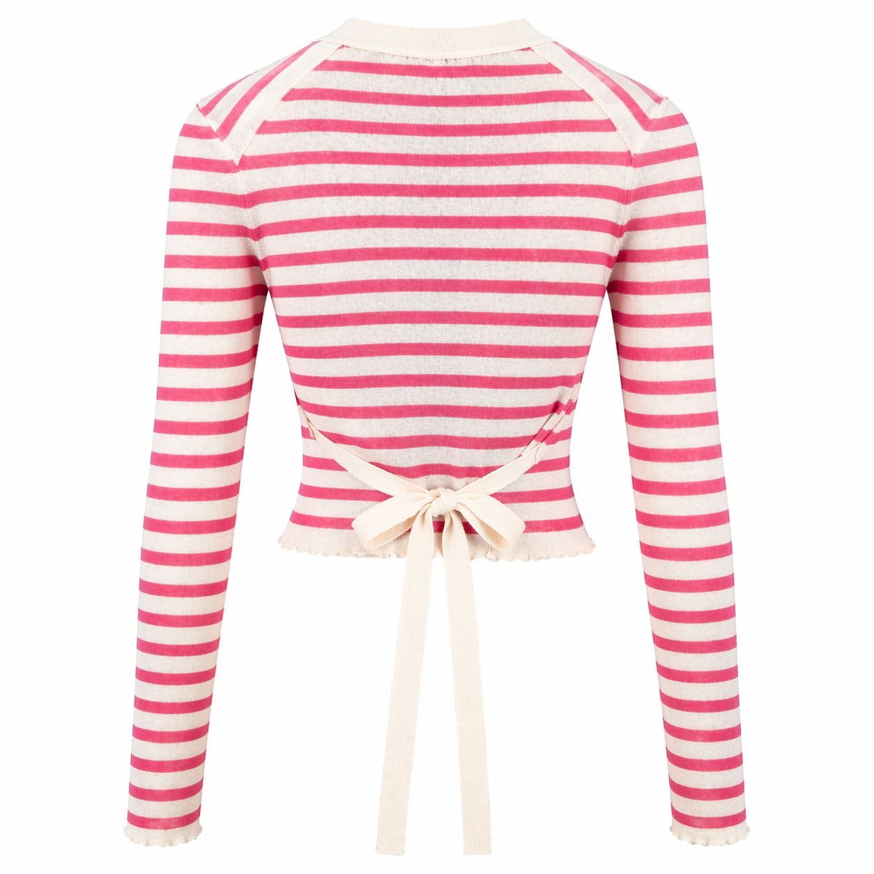 DIOR - SWEATER RIVIERA STRIPED ECRU AND PINK SIZE 34 FR