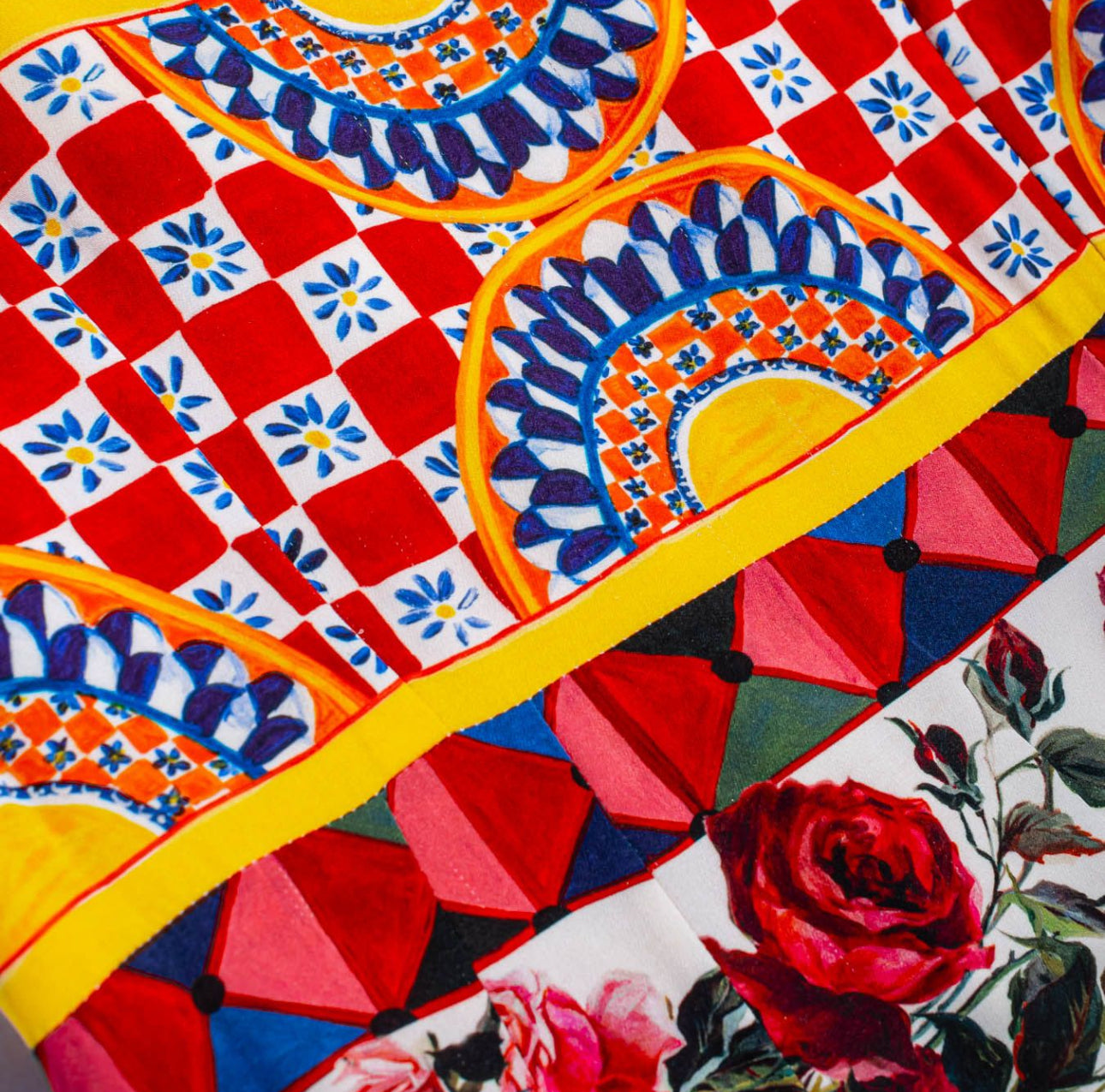 DOLCE & GABBANA - DRESS MINI MAMBO PRINT MULTICOLOR SIZE 40 IT