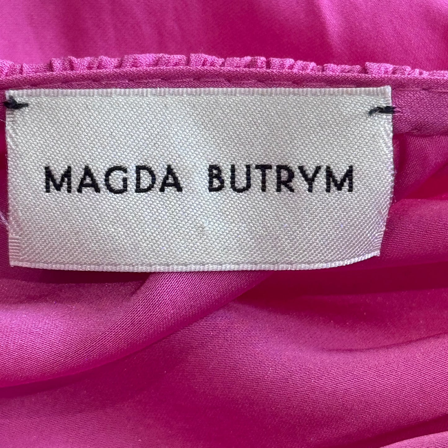 MAGDA BUTRYM - SHIRT FUCHSIA SILK WITH FLOWER SIZE 34 FR
