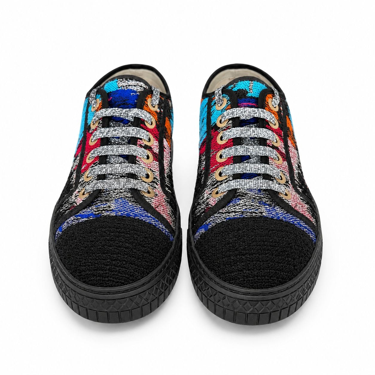 CHANEL - SNEAKERS LOW TWEED MULTICOLOR SIZE 40 EU