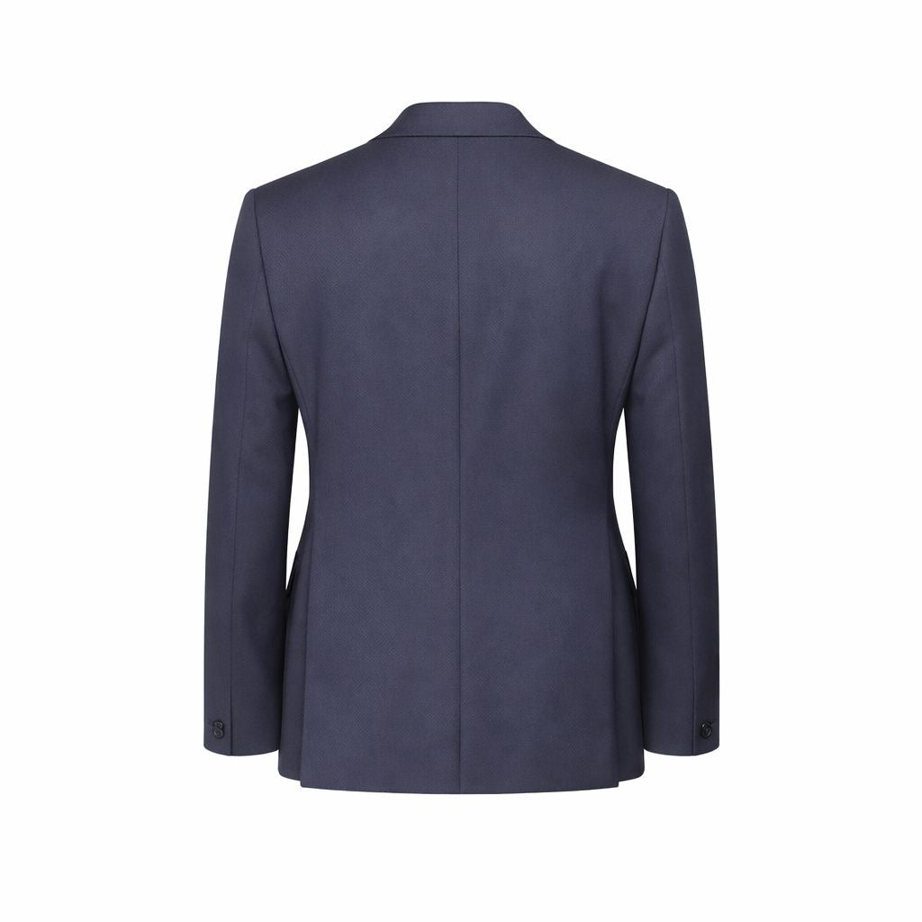 SAINT LAURENT - SUIT JACKET AND TROUSERS BLUE WITH SATIN LAPELS SIZE 40 FR