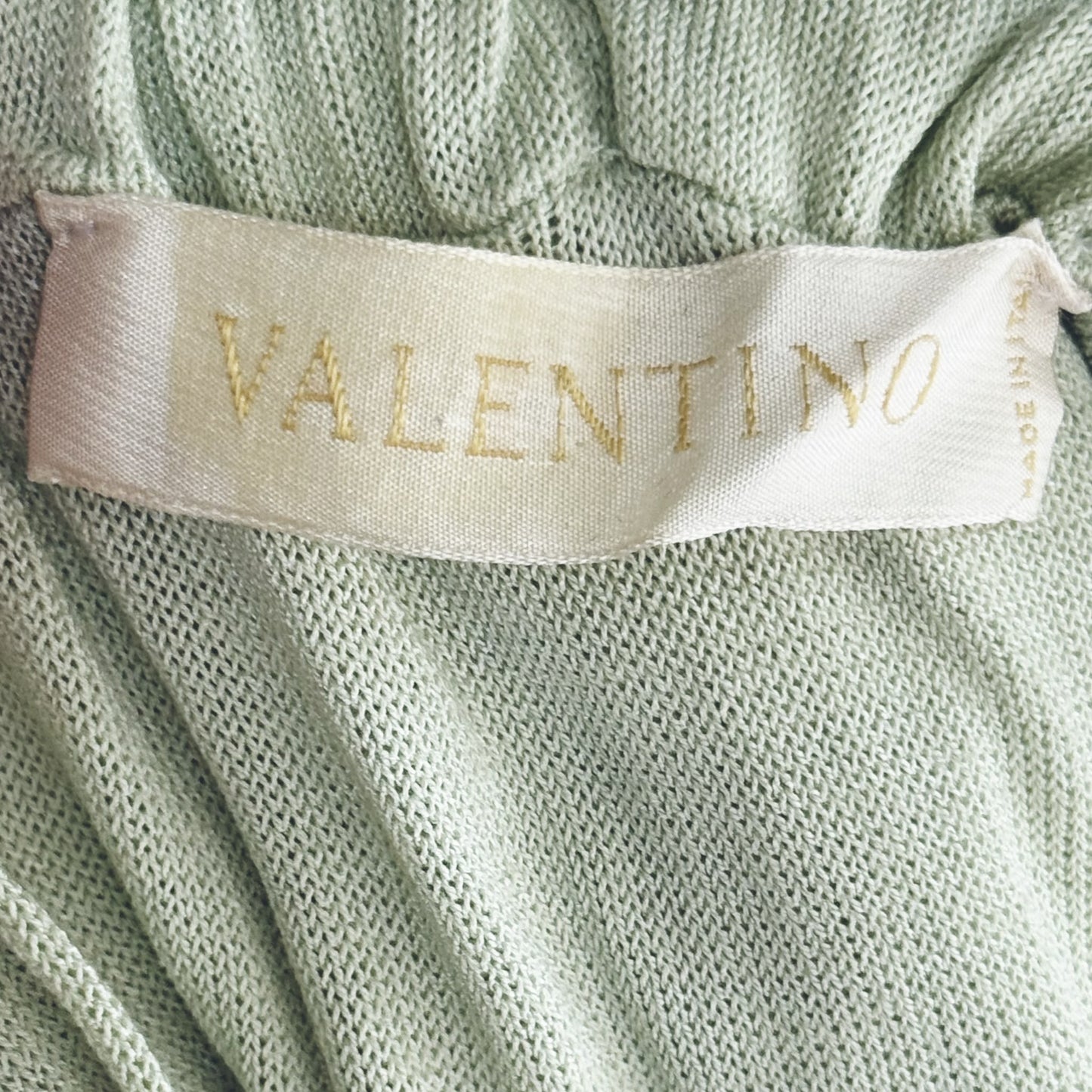 VALENTINO - DRESS & CARDIGAN SET LIGHT GREEN EMBELLISHED SIZE S