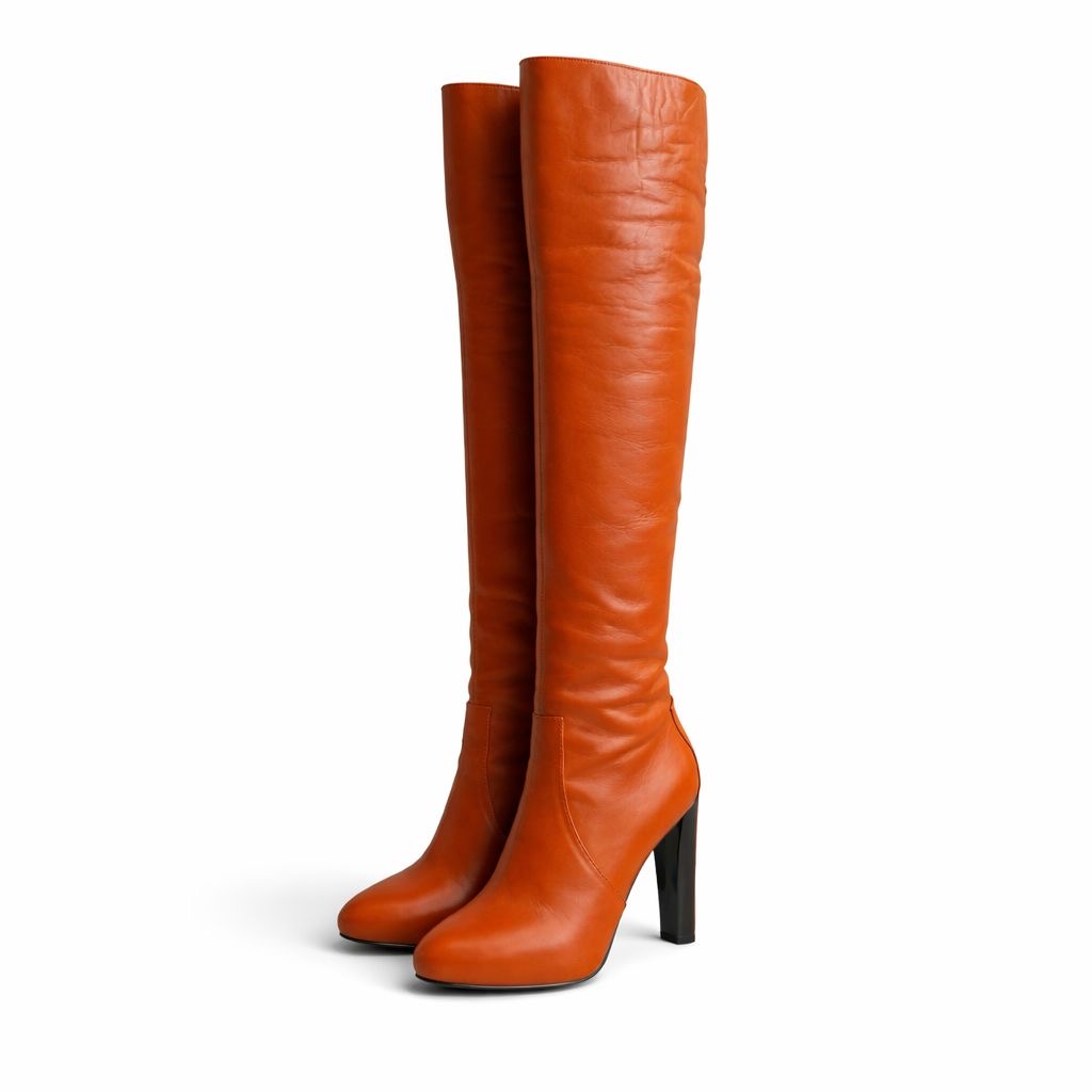 CÉLINE - BOOTS COGNAC LEATHER SIZE 38 EU