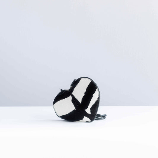 ALAIA - BAG LE COEUR HEART-SHAPED ANIMAL PRINT LEATHER