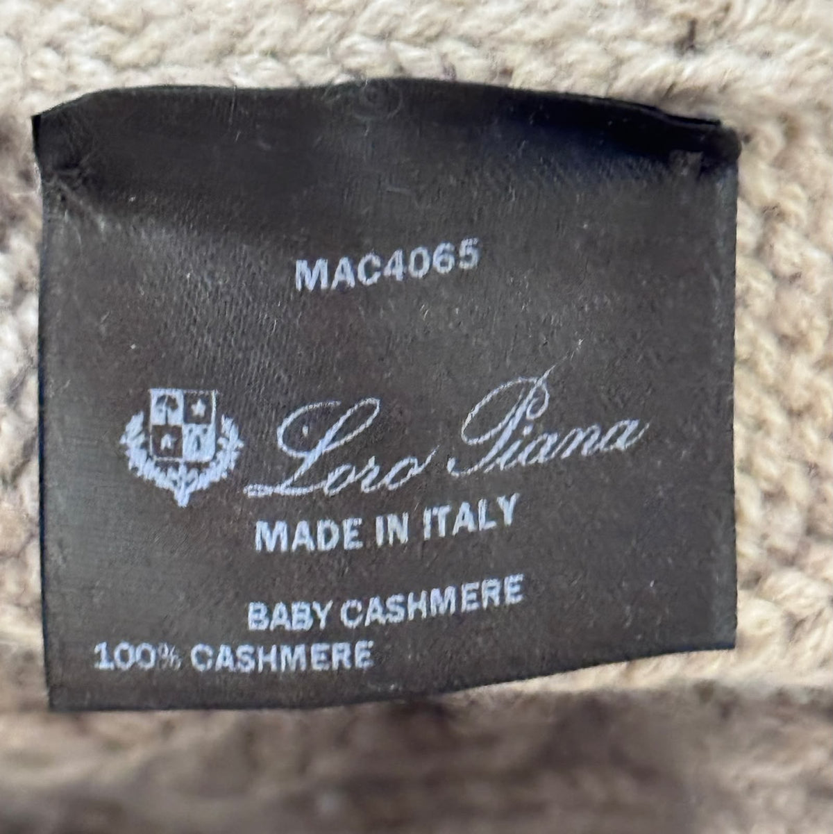 LORO PIANA - DRESS TURTLENECK SAND BEIGE BABY CASHMERE SIZE 38 IT