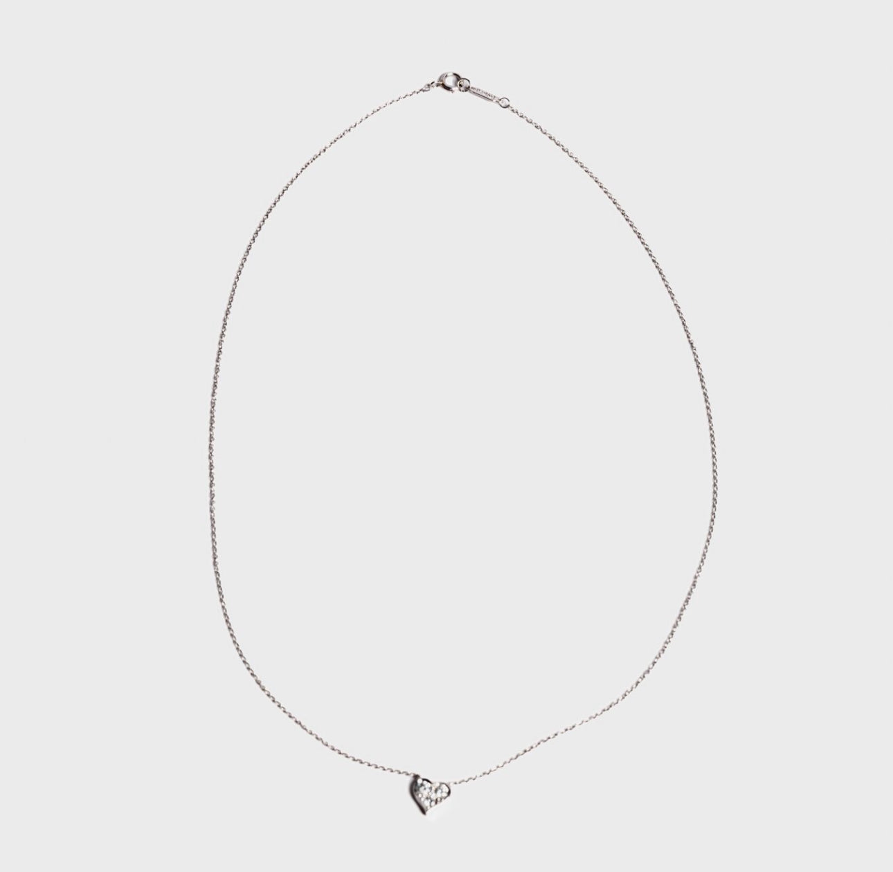 TIFFANY & CO - *BRAND NEW* NECKLACE PLATINUM THREE DIAMONDS HEART