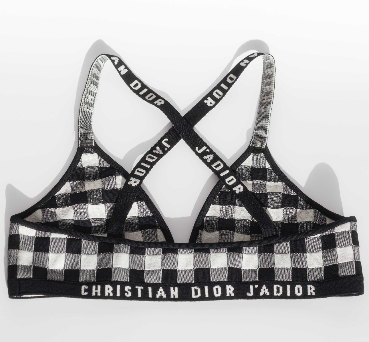 DIOR - BRASSIERE CHECK BLACK & WHITE SIZE L