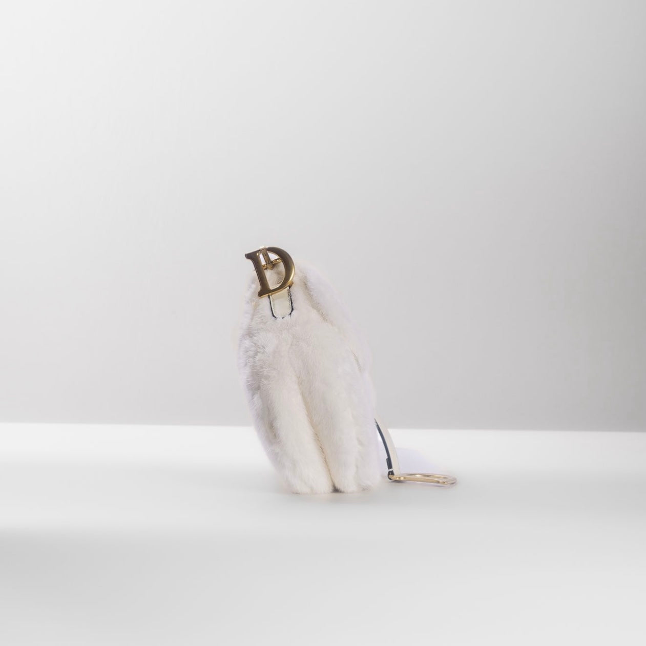 DIOR - *RARE* SADDLE BAG MEDIUM WHITE MINK FUR