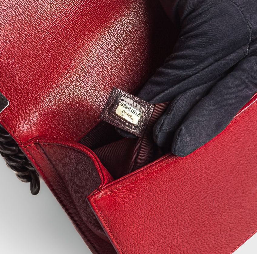 CHANEL - *LIMITED EDITION* BAG BOY SMALL RED AND RUTHENIUM HARDWARE