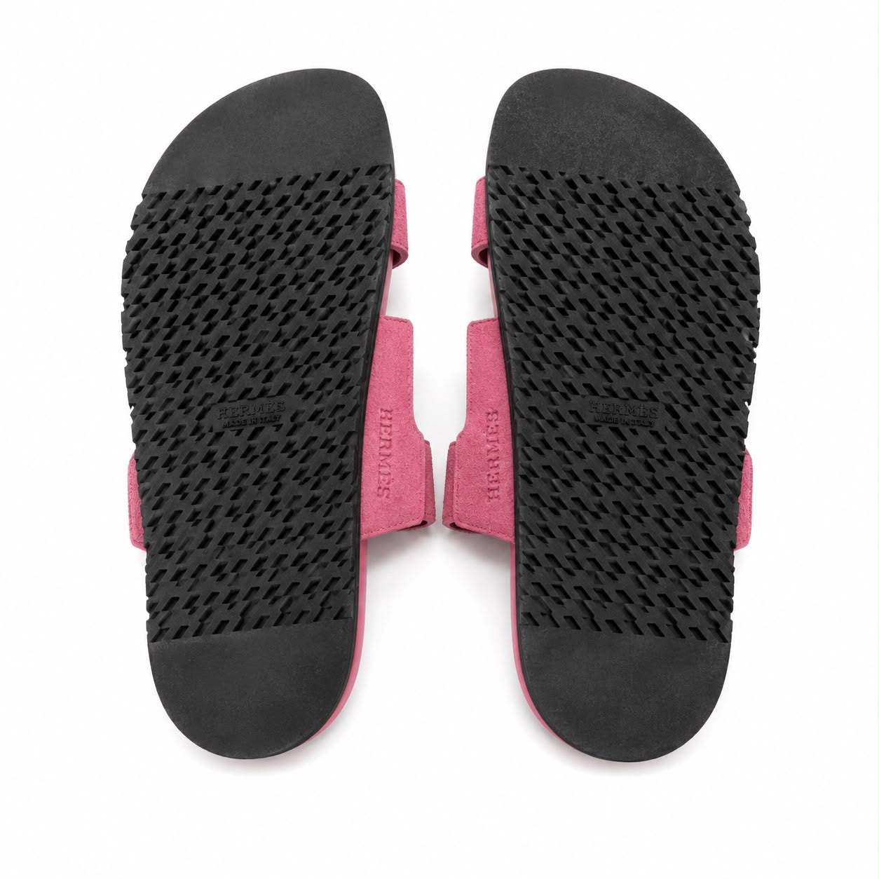 HERMÈS - SANDALS CHYPRES PINK SUEDE LEATHER SIZE 37