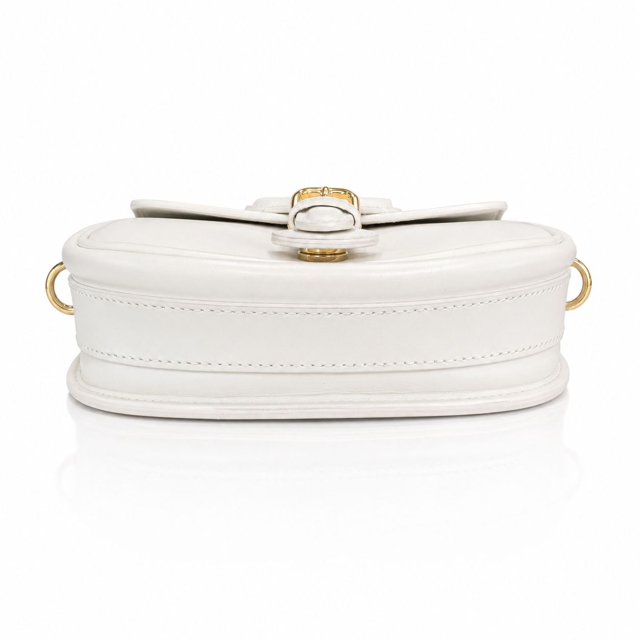 DIOR - BOBBY BAG MINI SMOOTH WHITE LEATHER GOLD HARDWARE