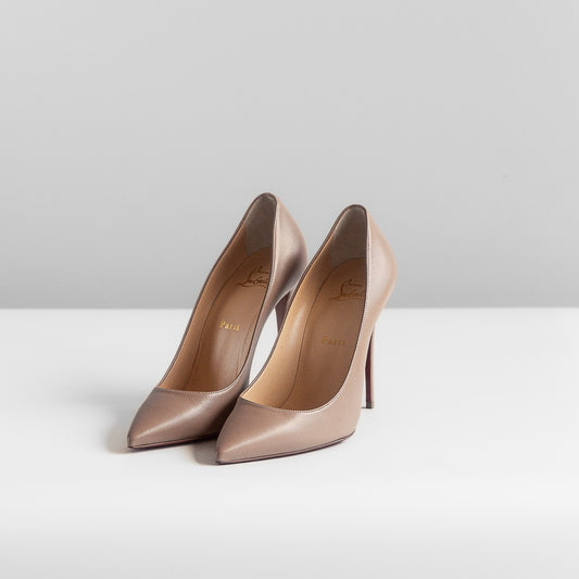 LOUBOUTIN - *BRAND NEW* PUMPS KATE 100 BEIGE NAPPA LEATHER