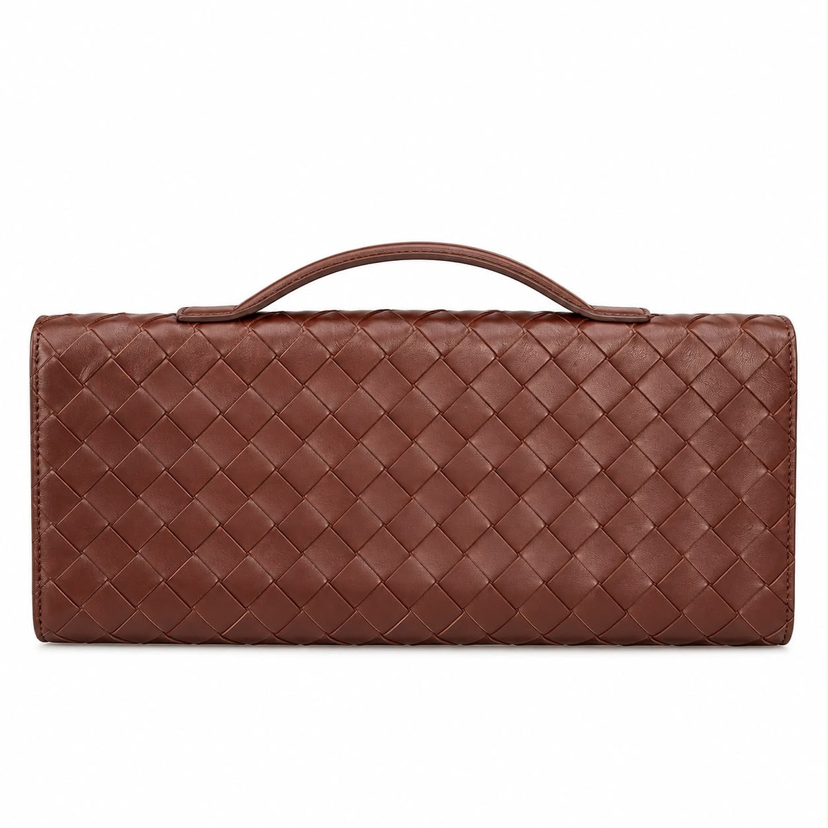 BOTTEGA VENETA - CLUTCH ANDIAMO BROWN LAMBSKIN