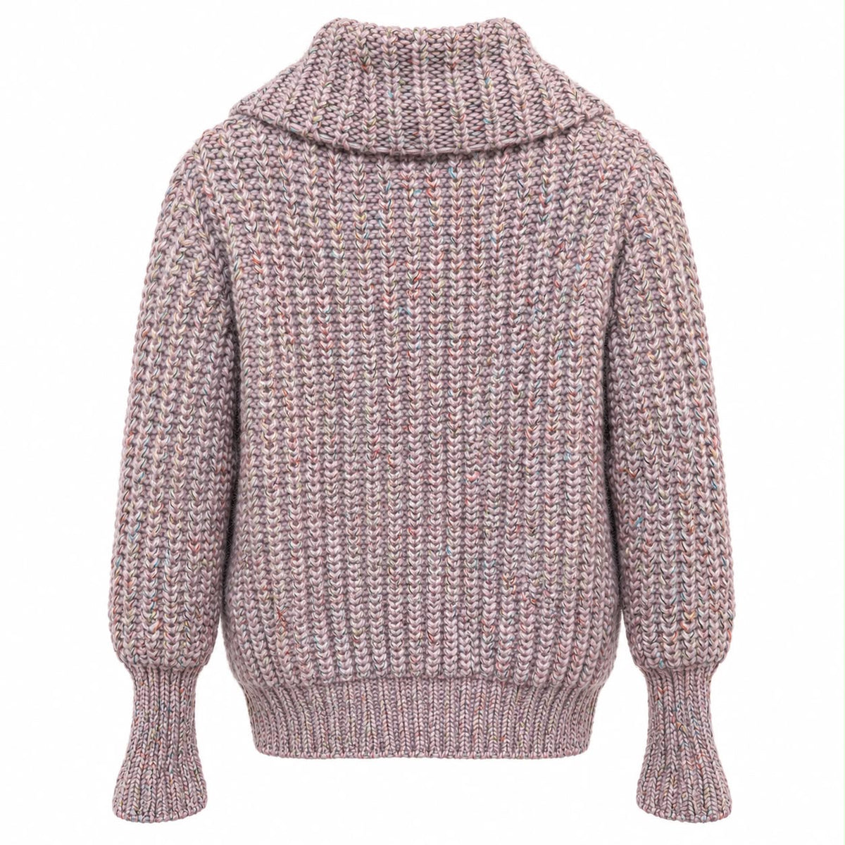 ERMANNO SCERVINO - JACKET WOOL KNIT PINK WITH LAMB FUR SIZE 38 IT