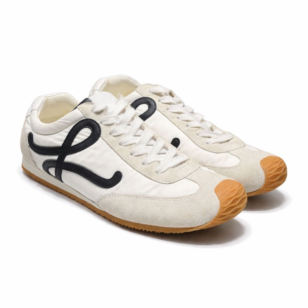LOEWE - SNEAKERS BALLET RUNNER 2.0 WHITE NYLON AND CALFSKIN SIZE 39 EU