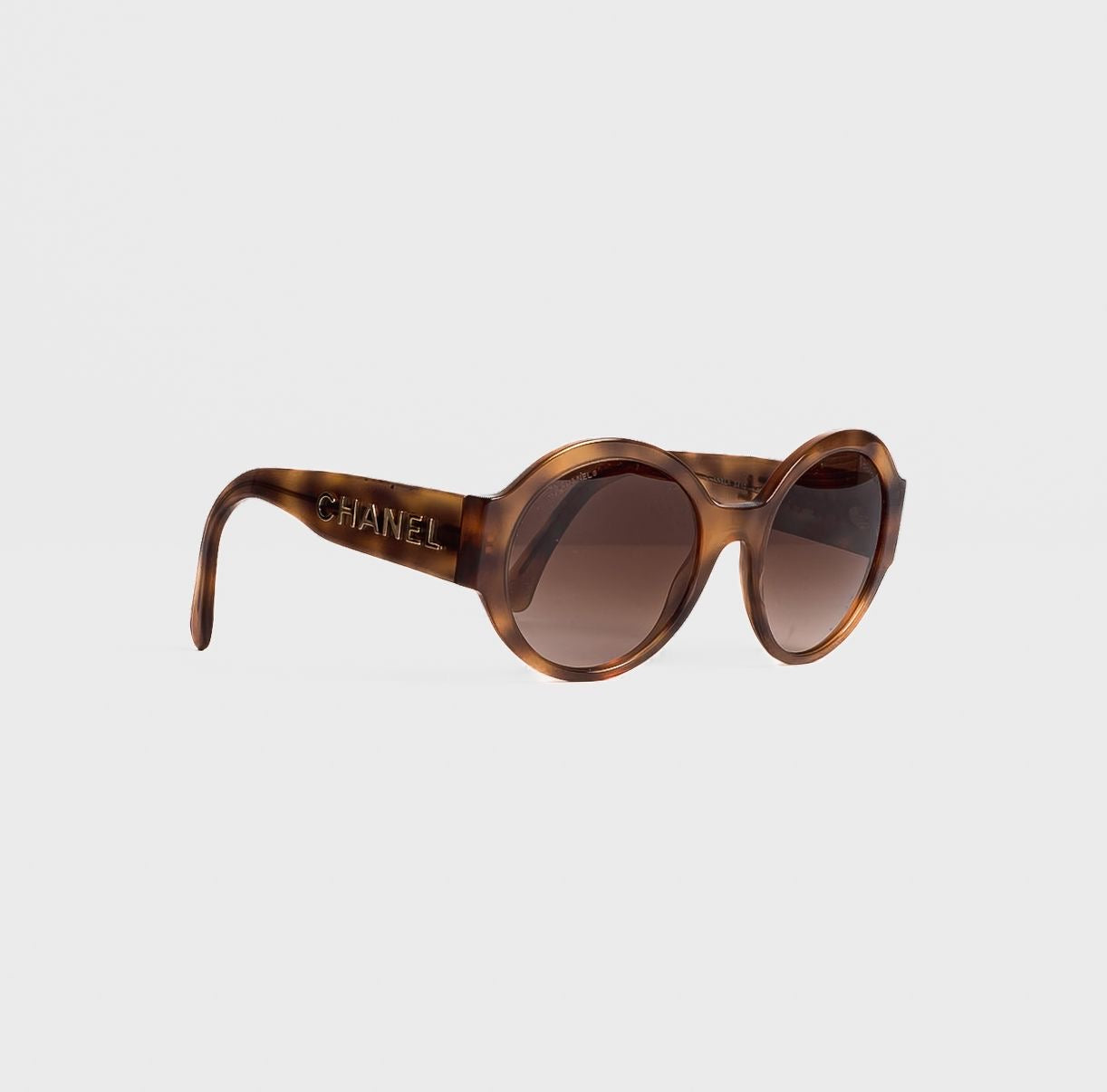 CHANEL - SUNGLASSES ROUND BROWN TORTOISESHELL