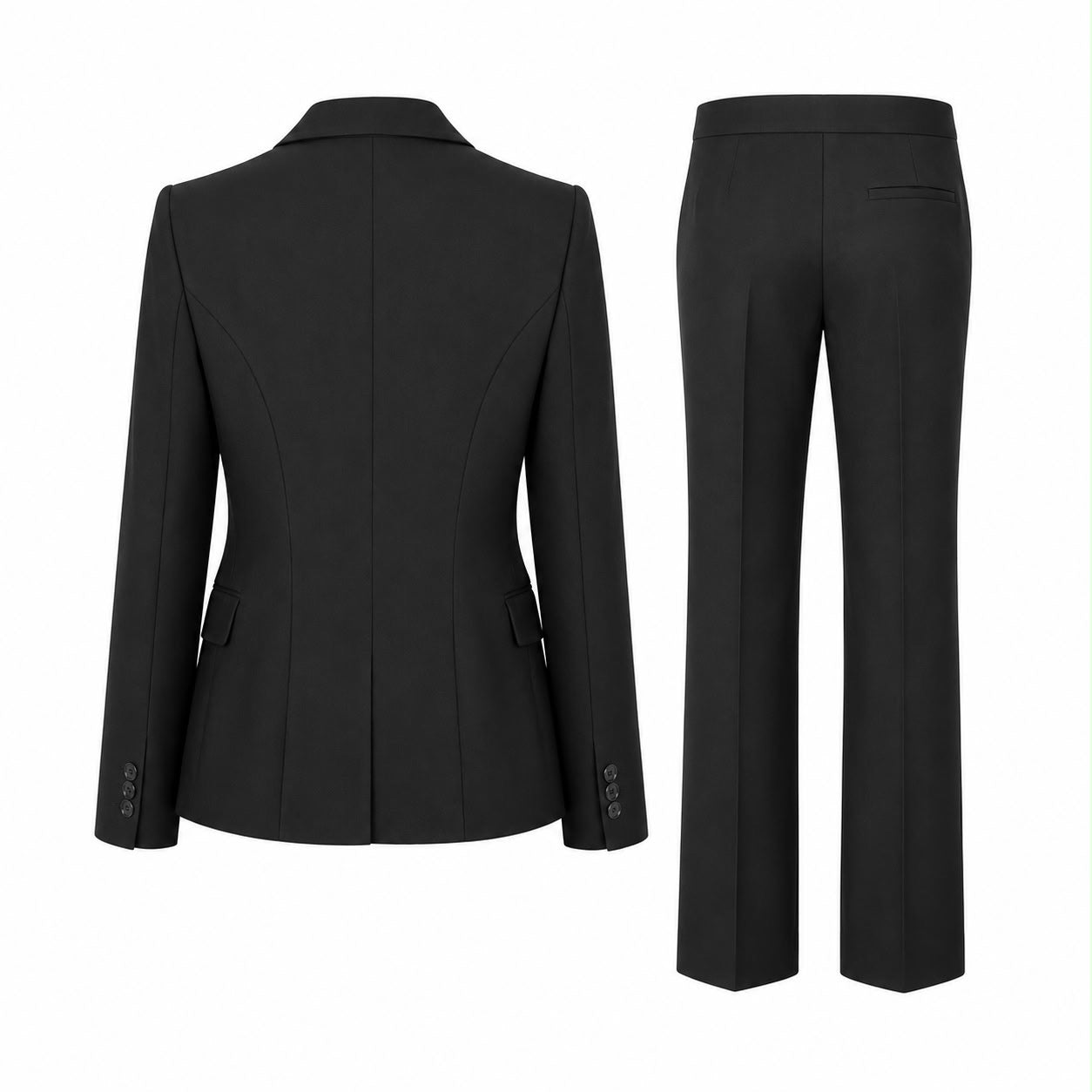 ALEXANDER MCQUEEN - SUIT JACKET & TROUSERS BLACK WOOL 36FR/38FR