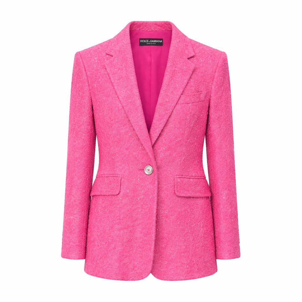DOLCE & GABBANA - SET JACKET & TROUSERS SEQUIN FUCHSIA SIZE 38 IT