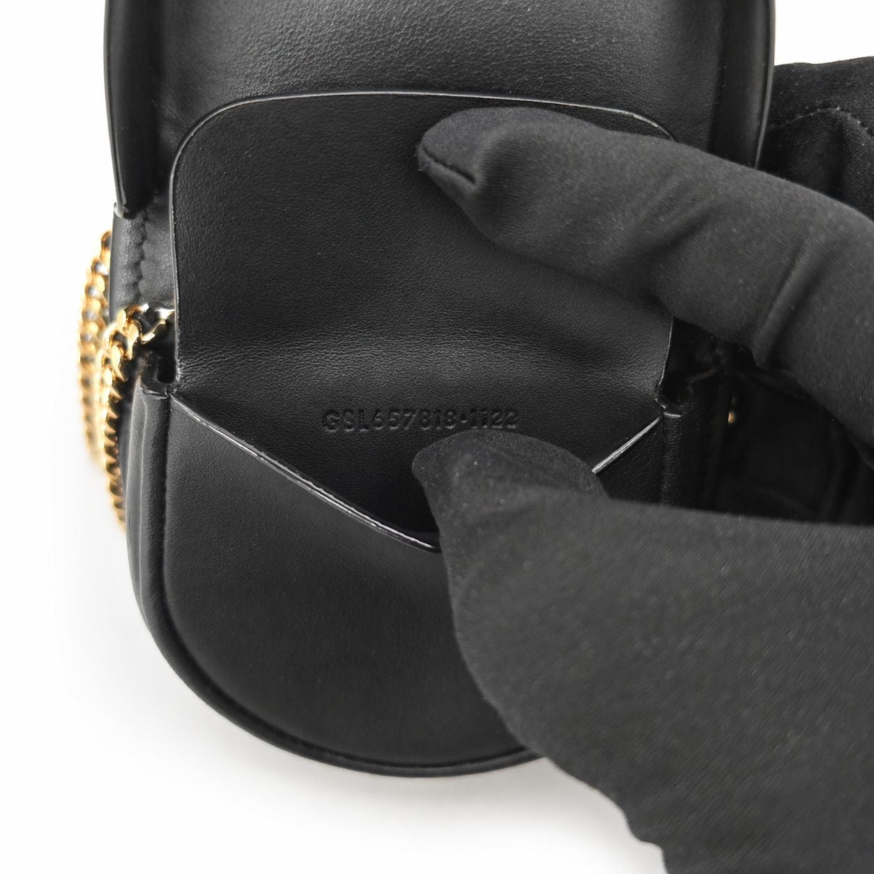 SAINT LAURENT - BABY KAIA SATCHEL BAG WITH GOLD STRAP
